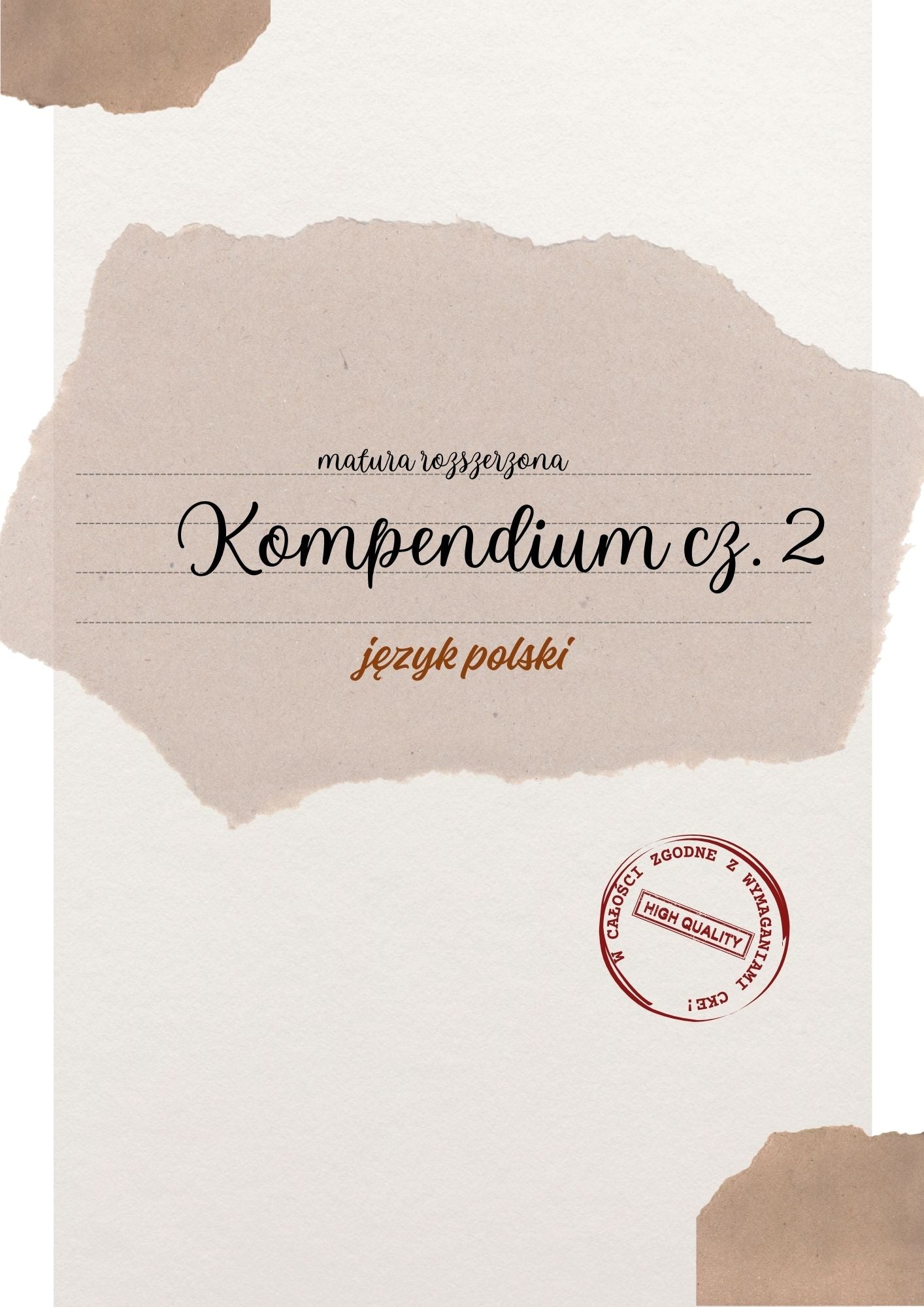 Kompendium cz. II * Matura rozszerzona i podstawowa