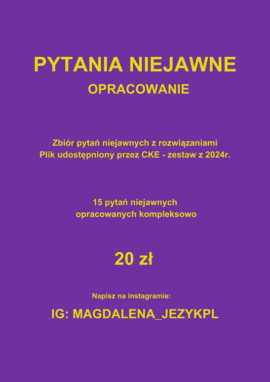 OPRACOWANIE PYTAŃ NIEJAWNYCH