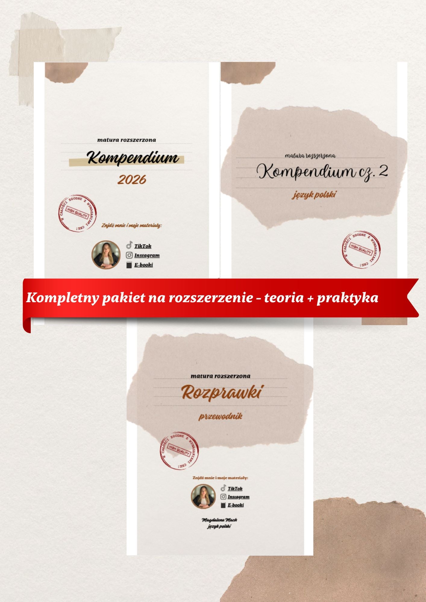 Kompletny pakiet na rozszerzenie - teoria + wypracowanie na 100%
