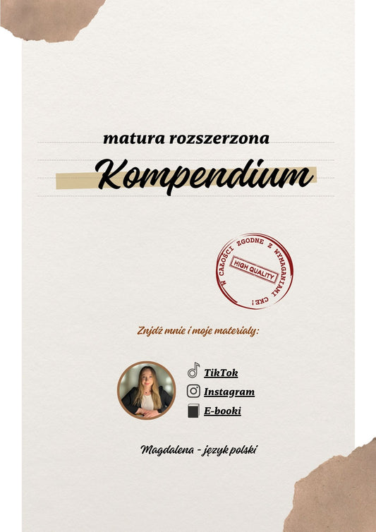 KOMPENDIUM - język polski; matura PR 2026