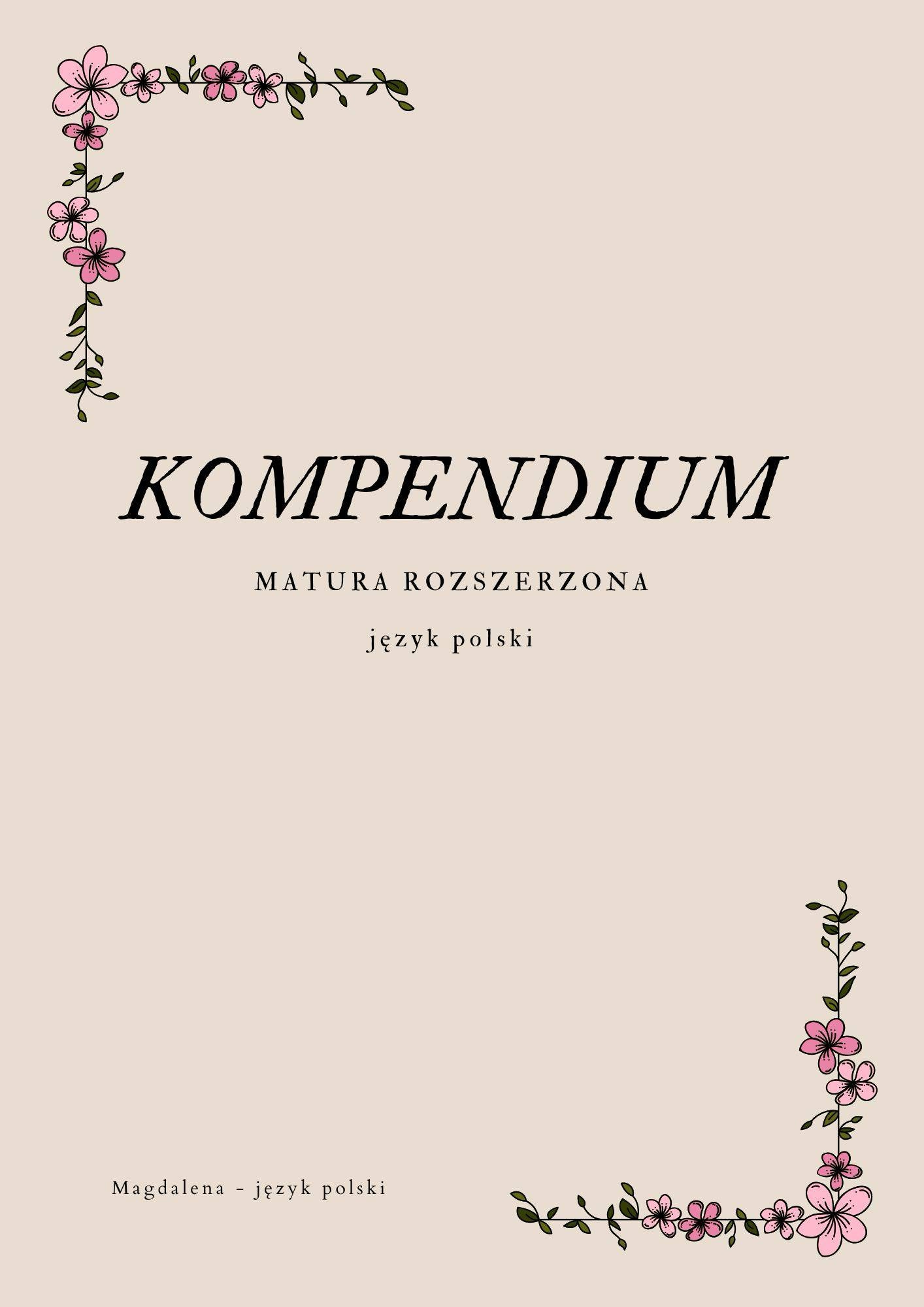 KOMPENDIUM - język polski; matura PR 2026